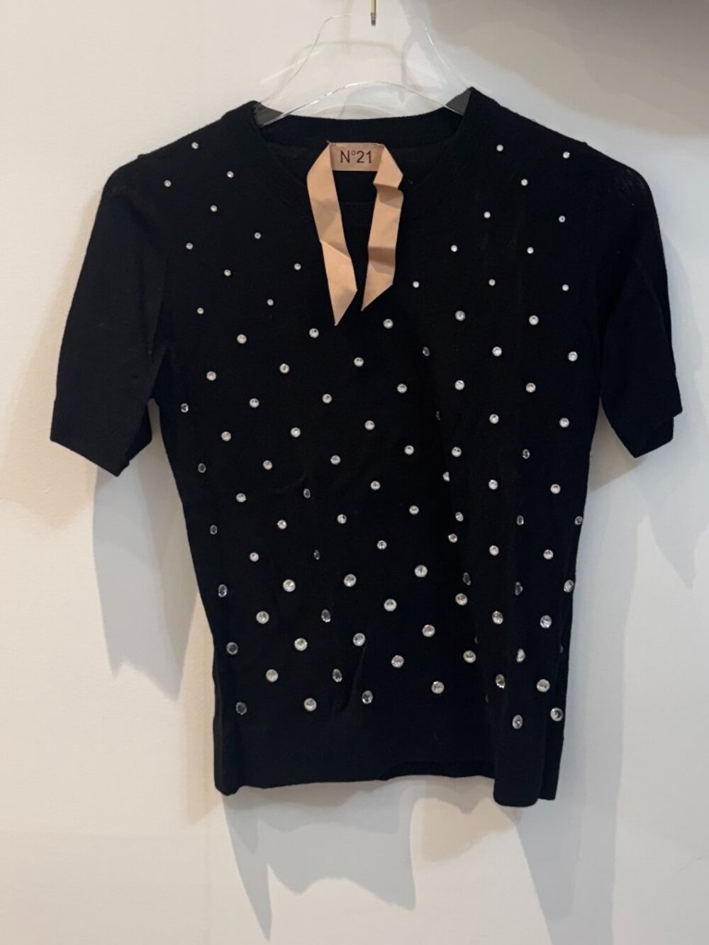 N°21 Crystal Embellished Knit Sweater